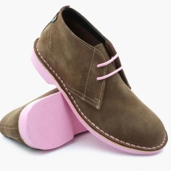 VELDSKOEN WOMEN'S HERITAGE PINK SOLE SUEDE LEATHER HANDCRAFTED BOOT SIZE 9 - Picture 3 of 8